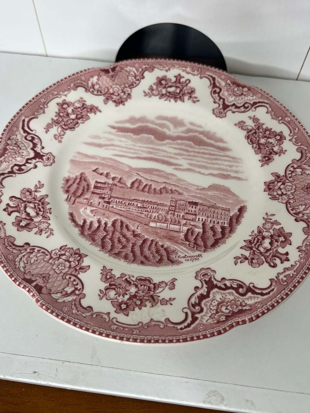 Johnson Brothers Old Britain Castles Chatsworth in 1792 Pink Salad Plate